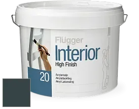 Краска Flugger Interior High Finish 20 акриловая полуматовая эмаль цвет RAL 7026 
