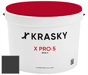 Краска X PRO 5 X Krasky матовая краска для стен и потолков цвет NCS S 9000-N 