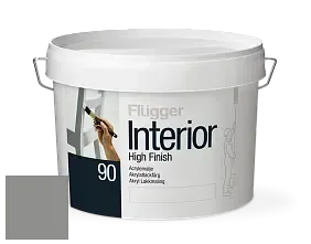 Краска Flugger Interior High Finish 90 акриловая глянцевая эмаль цвет RAL 9007 