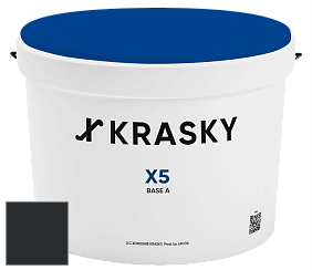 Краска X5 X Krasky матовая краска для стен и потолков цвет RAL 9017 
