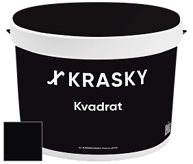 Краска X2B Kvadrat X Krasky матовая краска для потолков глубокого чёрного цвета цвет RAL 9005 