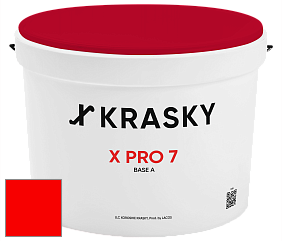 Краска X Pro 7 X Krasky матовая краска для стен и потолков цвет RAL 3024 