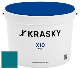 Краска X10 X Krasky шелковисто-матовая краска для стен и потолков цвет RAL 5021 