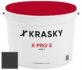 Краска X PRO 5 X Krasky матовая краска для стен и потолков цвет RAL 8019 
