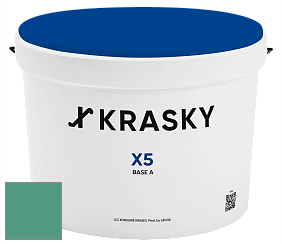 Краска X5 X Krasky матовая краска для стен и потолков цвет NCS S 3040-B90G 