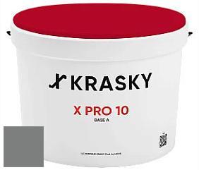 Краска X Pro 10 X Krasky матовая краска для стен и потолков цвет RAL 7037 