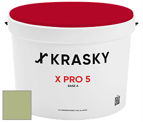 Краска X PRO 5 X Krasky матовая краска для стен и потолков цвет NCS S 2030-G40Y 