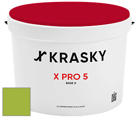 Краска X PRO 5 X Krasky матовая краска для стен и потолков цвет NCS S 1070-G40Y 