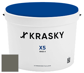Краска X5 X Krasky матовая краска для стен и потолков цвет RAL 7039 