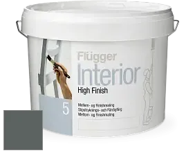 Краска Flugger Interior High Finish 5 матовая акриловая краска-грунт цвет NCS S 7005-B80G 