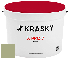 Краска X Pro 7 X Krasky матовая краска для стен и потолков цвет NCS S 3020-G50Y 