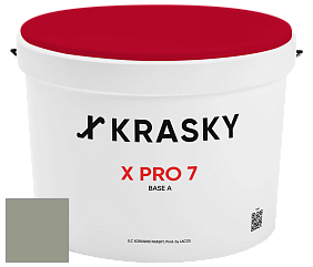 Краска X Pro 7 X Krasky матовая краска для стен и потолков цвет NCS S 4010-G50Y 