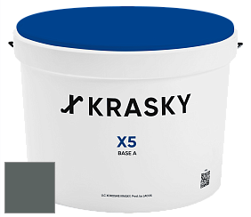 Краска X5 X Krasky матовая краска для стен и потолков цвет NCS S 7005-B80G 