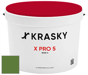 Краска X PRO 5 X Krasky матовая краска для стен и потолков цвет NCS S 3560-G30Y 