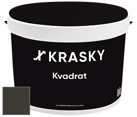 Краска X2B Kvadrat X Krasky матовая краска для потолков глубокого чёрного цвета цвет RAL 6022 