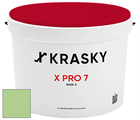Краска X Pro 7 X Krasky матовая краска для стен и потолков цвет NCS S 1040-G30Y 