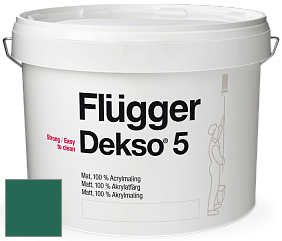 Краска Flugger Dekso 5 матовая краска цвет NCS S 5040-B90G 
