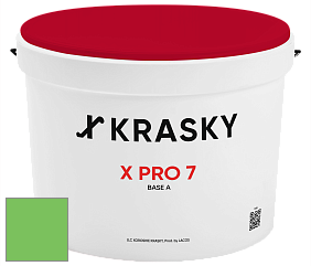 Краска X Pro 7 X Krasky матовая краска для стен и потолков цвет NCS S 0570-G20Y 