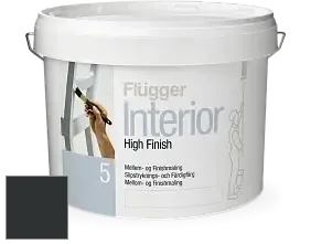 Краска Flugger Interior High Finish 5 матовая акриловая краска-грунт цвет RAL 7021 