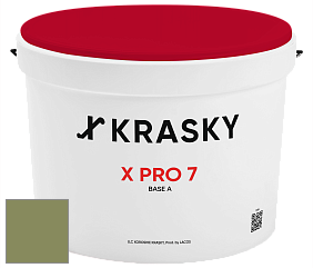 Краска X Pro 7 X Krasky матовая краска для стен и потолков цвет NCS S 4030-G50Y 