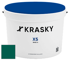 Краска X5 X Krasky матовая краска для стен и потолков цвет RAL 6036 