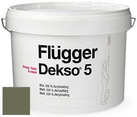 Краска Flugger Dekso 5 матовая краска цвет NCS S 6020-G50Y 