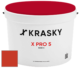 Краска X PRO 5 X Krasky матовая краска для стен и потолков цвет RAL 2002 