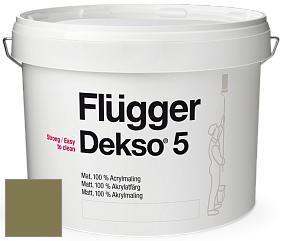 Краска Flugger Dekso 5 матовая краска цвет NCS S 5030-G70Y 