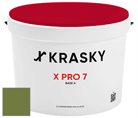 Краска X Pro 7 X Krasky матовая краска для стен и потолков цвет NCS S 4050-G40Y 