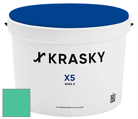 Краска X5 X Krasky матовая краска для стен и потолков цвет NCS S 1055-B90G 