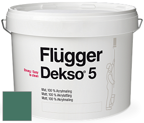 Краска Flugger Dekso 5 матовая краска цвет NCS S 5030-B90G 
