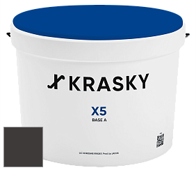 Краска X5 X Krasky матовая краска для стен и потолков цвет RAL 8019 