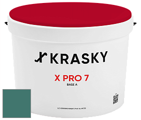 Краска X Pro 7 X Krasky матовая краска для стен и потолков цвет NCS S 5030-B70G 