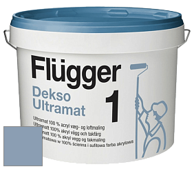 Краска Flugger Dekso 1 ультраматовая краска цвет NCS S 3020-R80B 