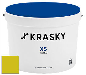 Краска X5 X Krasky матовая краска для стен и потолков цвет NCS S 1075-G70Y 