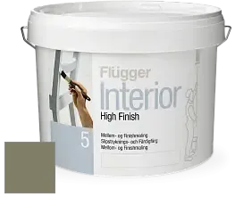 Краска Flugger Interior High Finish 5 матовая акриловая краска-грунт цвет RAL 7002 