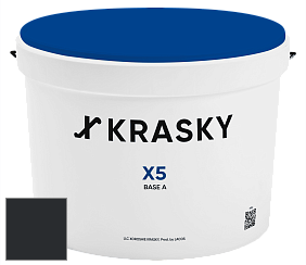 Краска X5 X Krasky матовая краска для стен и потолков цвет RAL 9011 