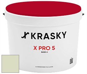 Краска X PRO 5 X Krasky матовая краска для стен и потолков цвет NCS S 1010-G50Y 