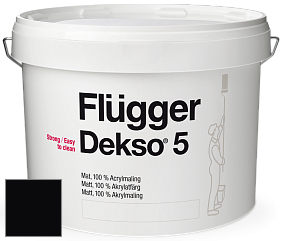 Краска Flugger Dekso 5 матовая краска цвет RAL 9005 