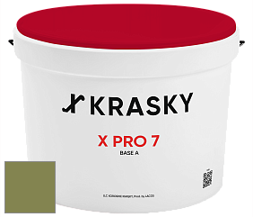 Краска X Pro 7 X Krasky матовая краска для стен и потолков цвет NCS S 4040-G50Y 