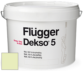 Краска Flugger Dekso 5 матовая краска цвет NCS S 0520-G50Y 