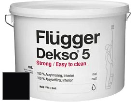 Краска Flugger Dekso 5 матовая краска цвет RAL 9005 
