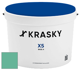 Краска X5 X Krasky матовая краска для стен и потолков цвет NCS S 2040-B90G 