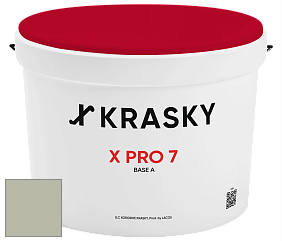 Краска X Pro 7 X Krasky матовая краска для стен и потолков цвет RAL 7032 