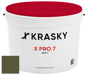 Краска X Pro 7 X Krasky матовая краска для стен и потолков цвет NCS S 6530-G50Y 