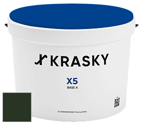 Краска X5 X Krasky матовая краска для стен и потолков цвет RAL 6007 