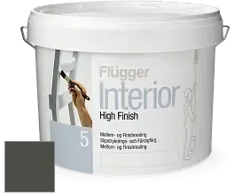 Краска Flugger Interior High Finish 5 матовая акриловая краска-грунт цвет RAL 7022 