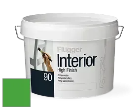 Краска Flugger Interior High Finish 90 акриловая глянцевая эмаль цвет RAL 6018 