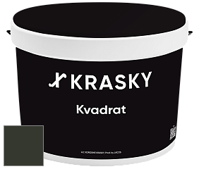 Краска X2B Kvadrat X Krasky матовая краска для потолков глубокого чёрного цвета цвет RAL 6008 