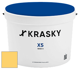 Краска X5 X Krasky матовая краска для стен и потолков цвет NCS S 0550-Y 
